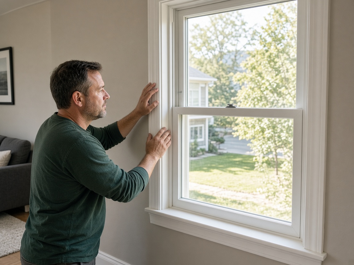 New windows being set in a wall